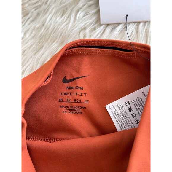 Nike One High-Waisted 8" Biker Shorts With Pockets Burnt Sunrise Size XS - Picture 8 of 10